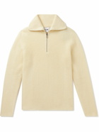 NN07 - Holger 6336 Ribbed Wool Half-Zip Sweater - Yellow