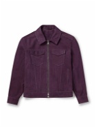 Mr P. - Suede Trucker Jacket - Purple