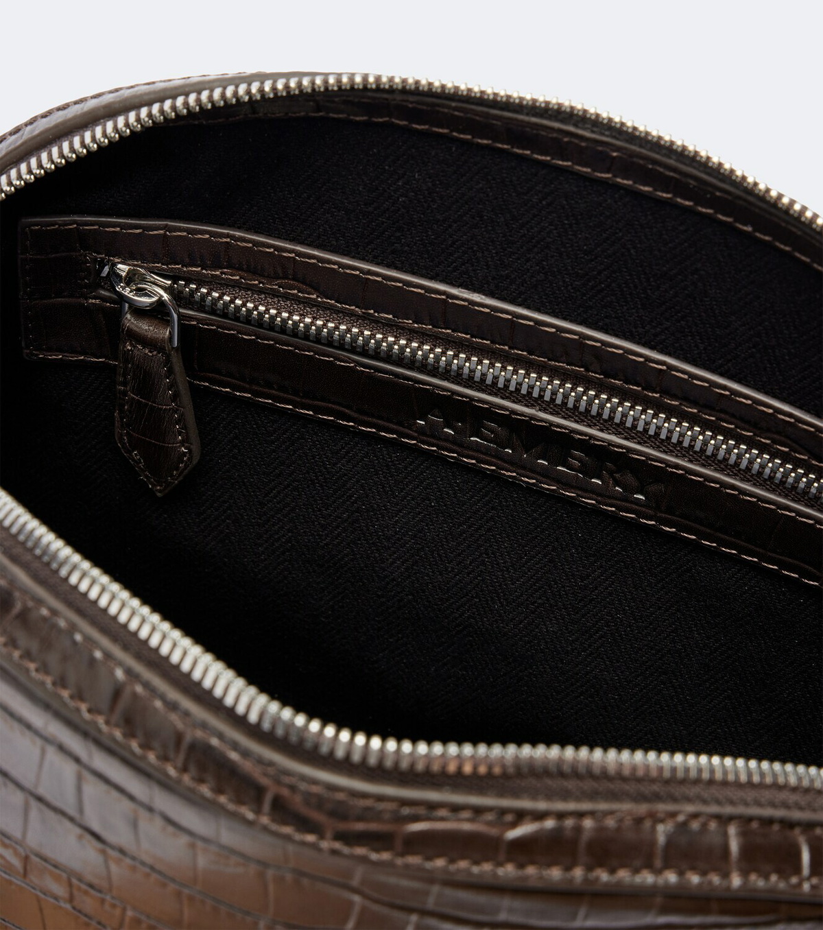 A.Emery Halloran croc-effect leather clutch