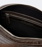 A.Emery Halloran croc-effect leather clutch