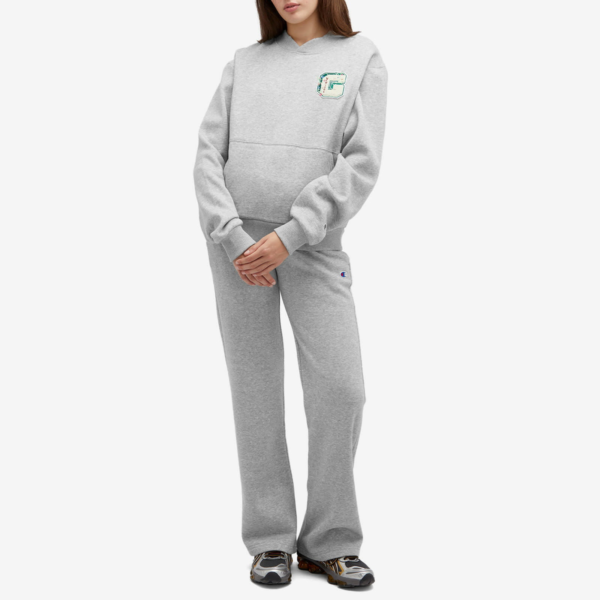 Champion Women's x Guizio Straight Hem Pants in Oxford Grey