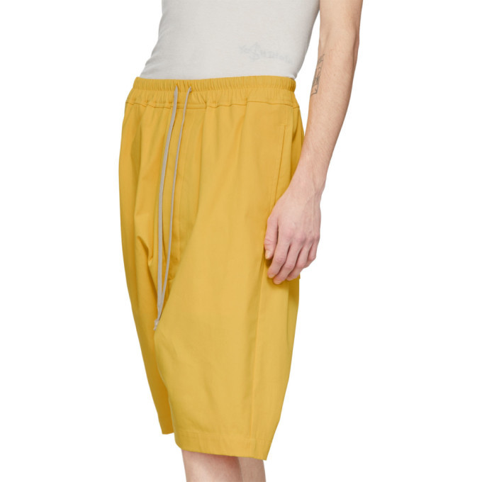 Rick Owens Yellow Ricks Pods Shorts Rick Owens