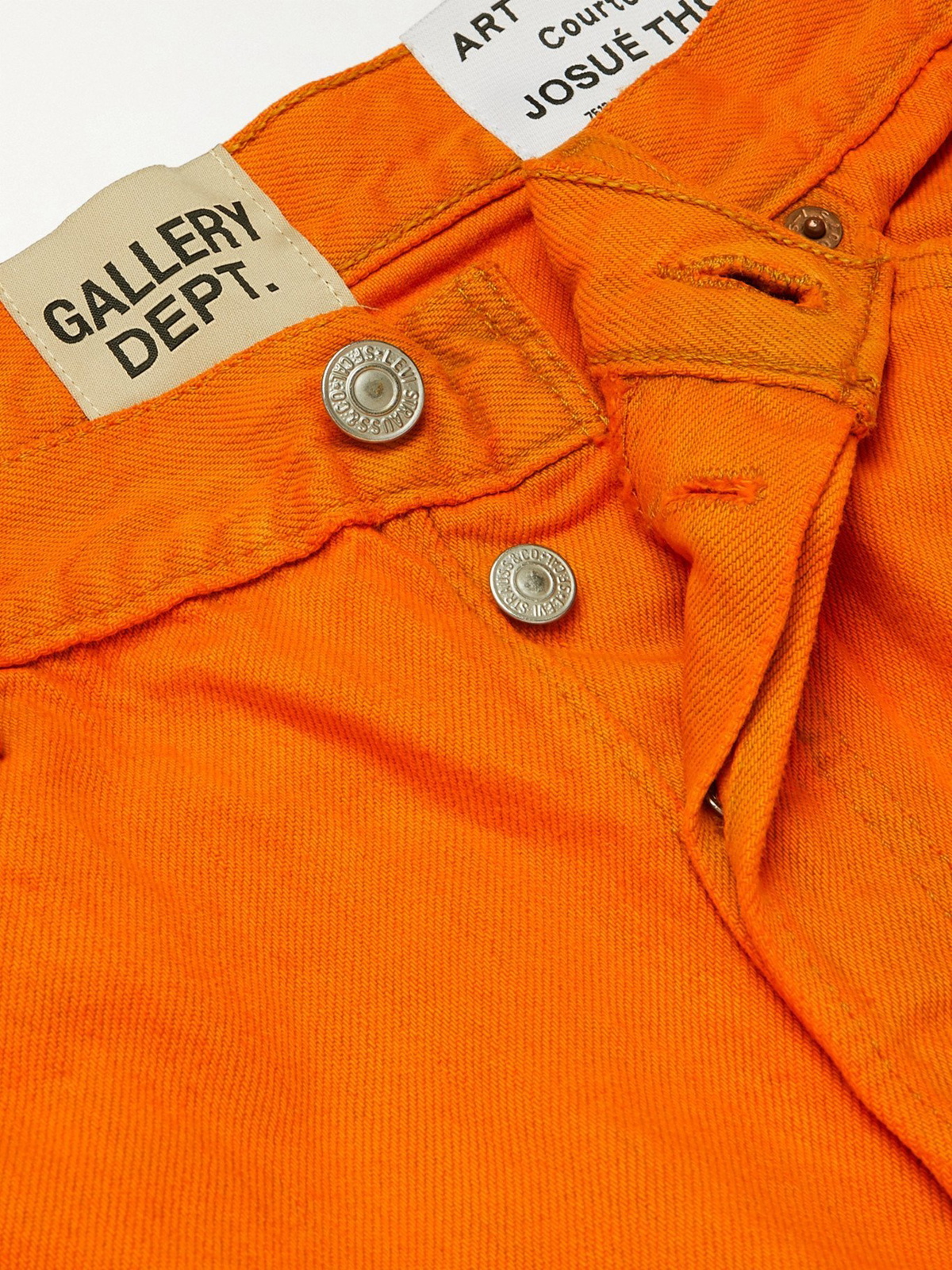 GALLERY DEPT. - La Flare Slim-Fit Distressed Denim Jeans - Orange