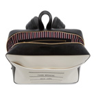 Thom Browne Black and White Paper Label Zip-Top Book Backpack