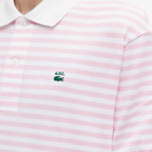 A.P.C. x Lacoste Stripe Polo Shirt in Pink