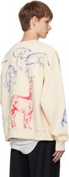 Song for the Mute Beige Sketchbook Relaxed Sweatshirt
