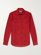 Canali - Cotton-Corduroy Shirt - Red
