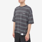 Neighborhood Men's Stripe T-Shirt in Charcoal