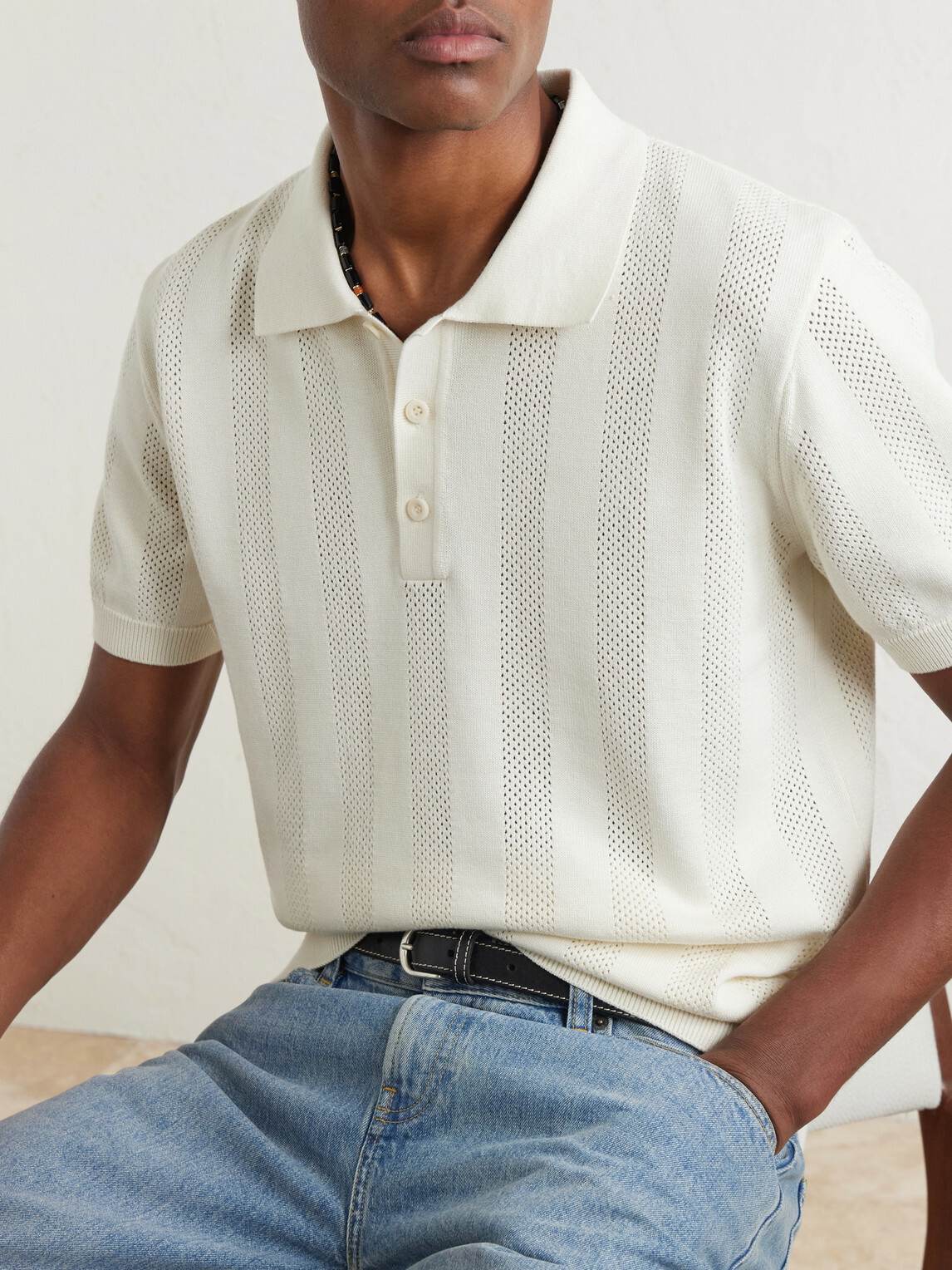 Frescobol Carioca - Vidal Cotton Polo Shirt - Neutrals