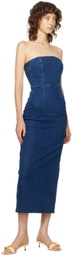 Reformation Blue Eugenia Denim Midi Dress