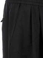 Juun.J Black Pants With Elastic Drawstring In Wool Blend Man