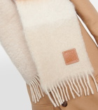 Loewe Anagram striped wool scarf