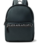 A.P.C. - Logo-Print Nylon Backpack - Anthracite