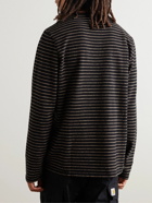 Folk - Striped Cotton T-Shirt - Black