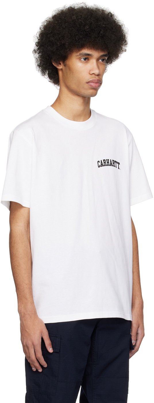 Carhartt Work In Progress White University Script T-Shirt Carhartt WIP