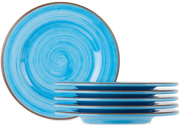 Photo: Mario Luca Giusti Blue Saint Tropez Side Plate Set, 6 pcs