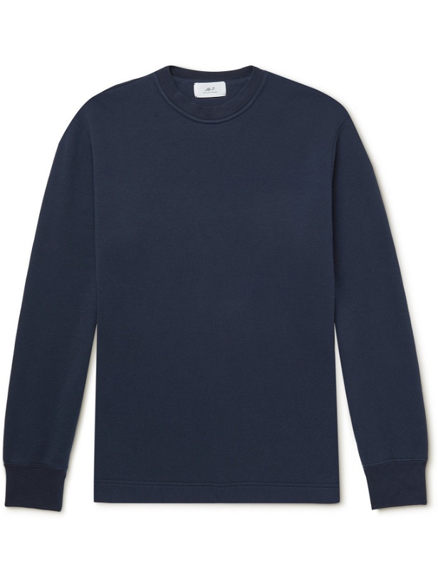 Photo: MR P. - Japanese Organic Cotton-Jersey Sweatshirt - Blue - XS