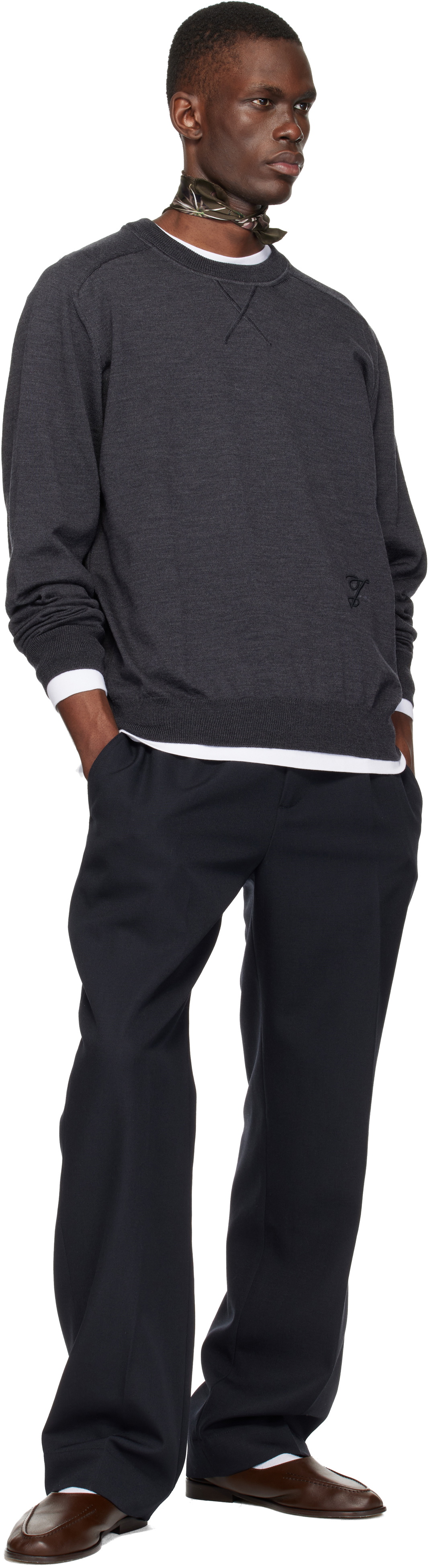 JACQUEMUS Gray 'The J' Sweater