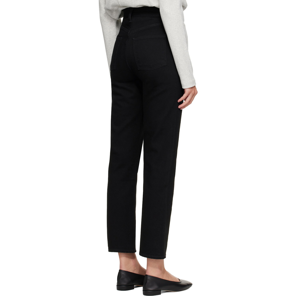 AGOLDE Black 90's Pinch Waist Crop Jeans