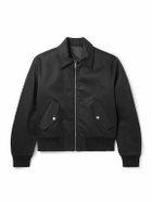 Balmain - Cotton-Blend Jersey Bomber Jacket - Black