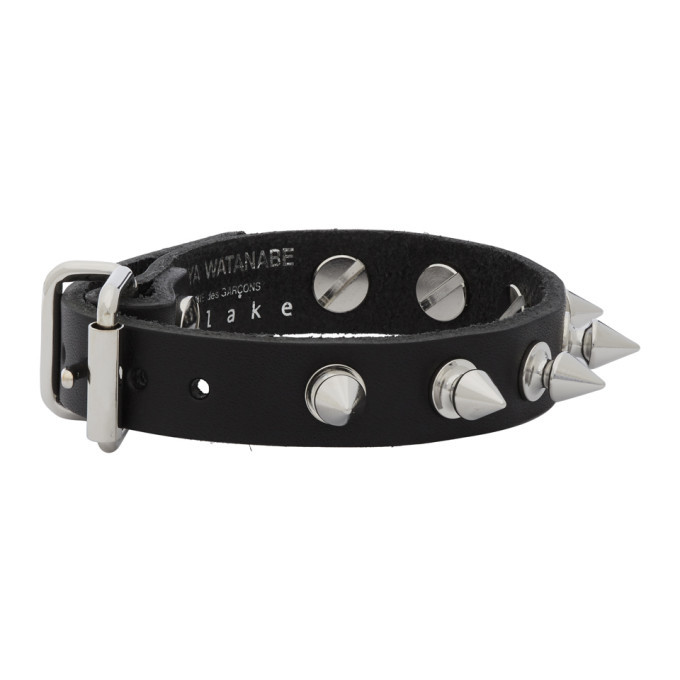 Junya Watanabe Black Leather Stud Bracelet Junya Watanabe