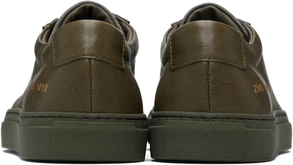 Common Projects Khaki Achilles Premium Sneakers