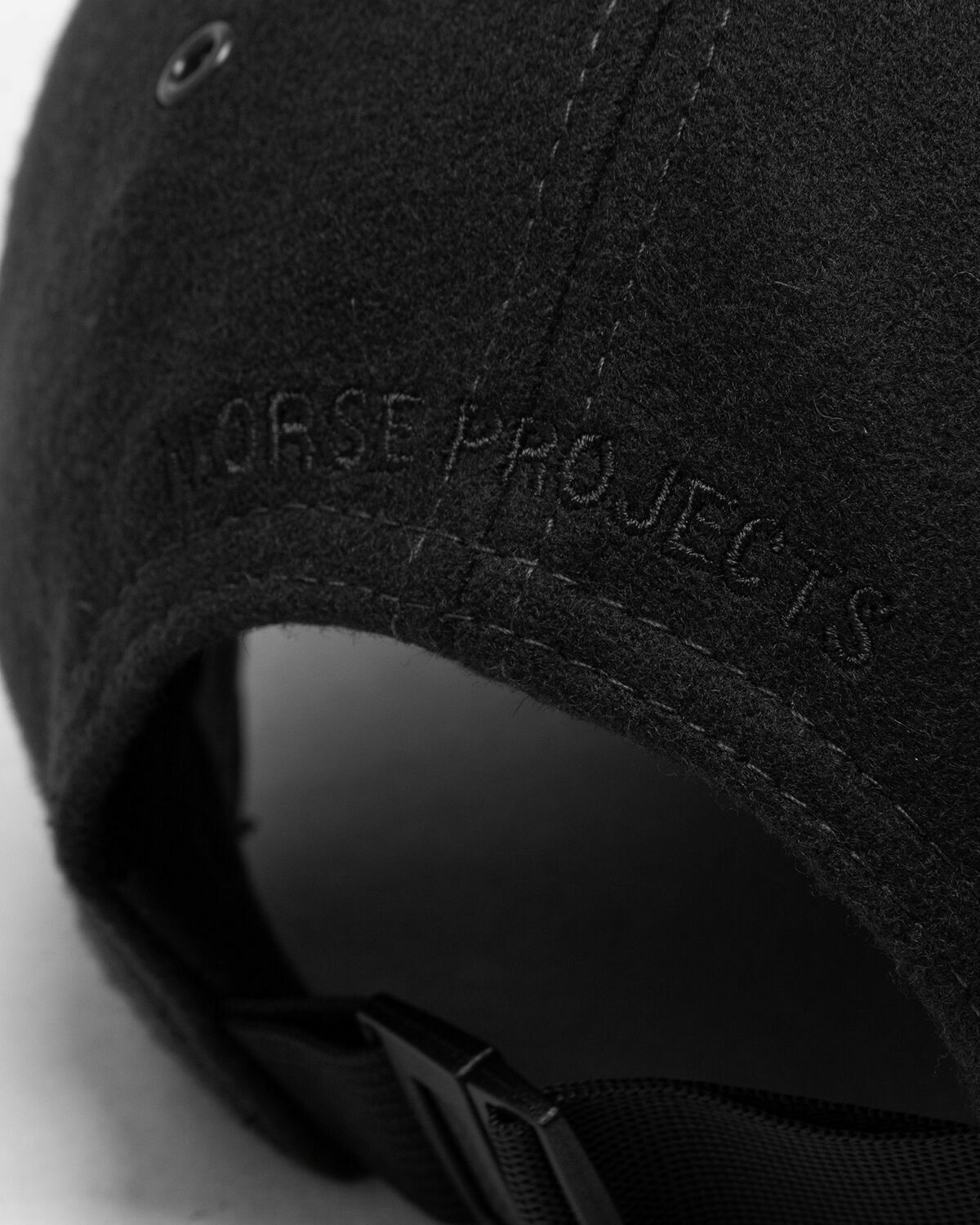 Norse Projects Wool Sports Cap Black Mens Caps Norse Projects