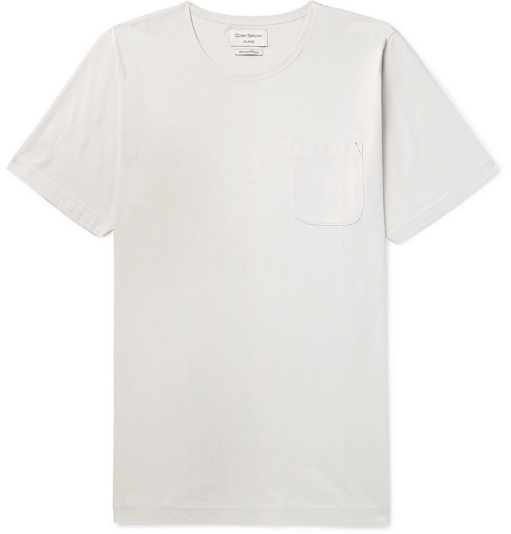 Photo: Oliver Spencer Loungewear - York Supima Cotton-Jersey T-Shirt - Gray