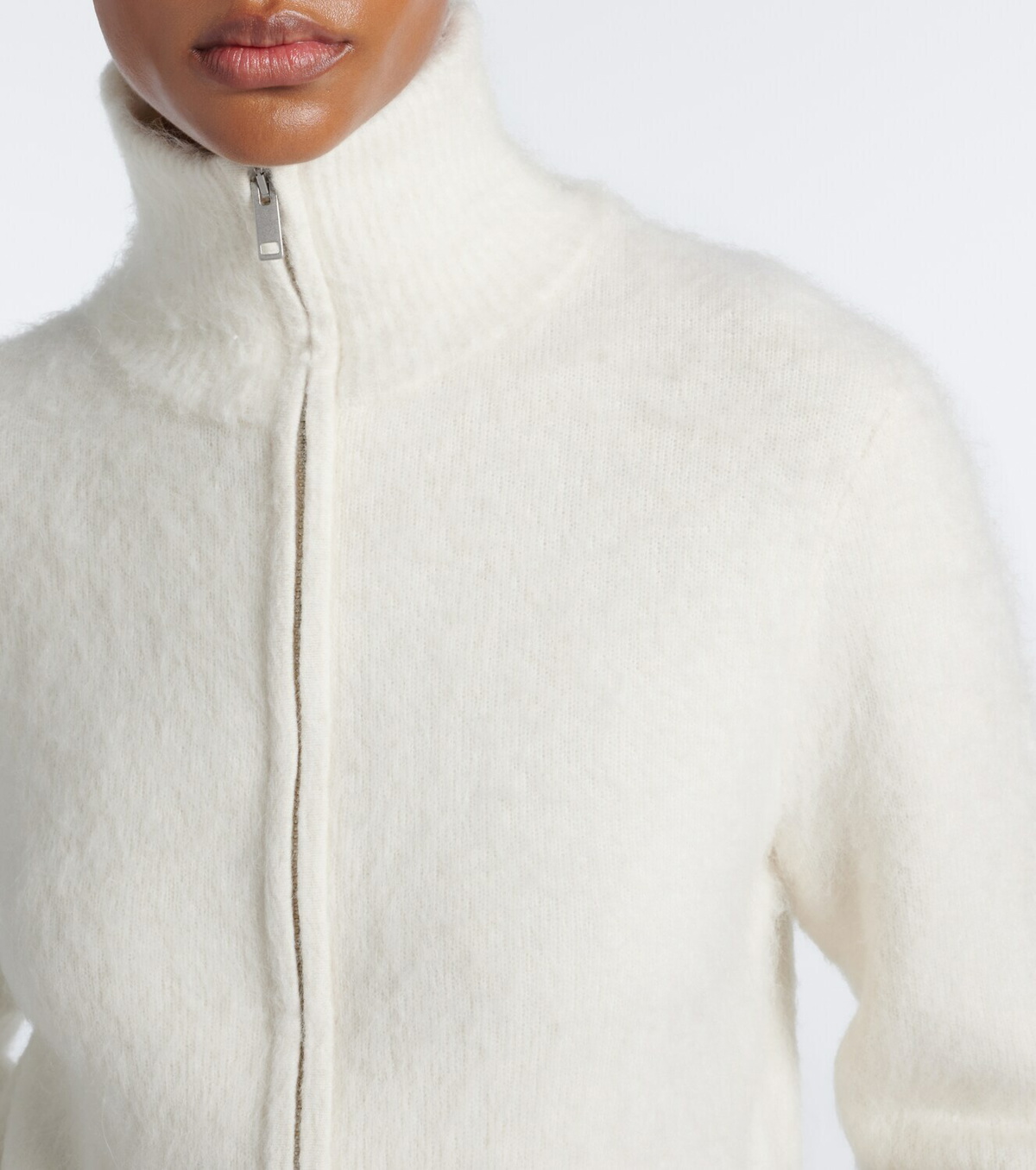 Vince Wool and alpaca-blend zip-up cardigan
