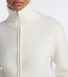 Vince Wool and alpaca-blend zip-up cardigan