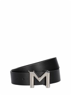 MUGLER - Logo Buckle Leather Belt