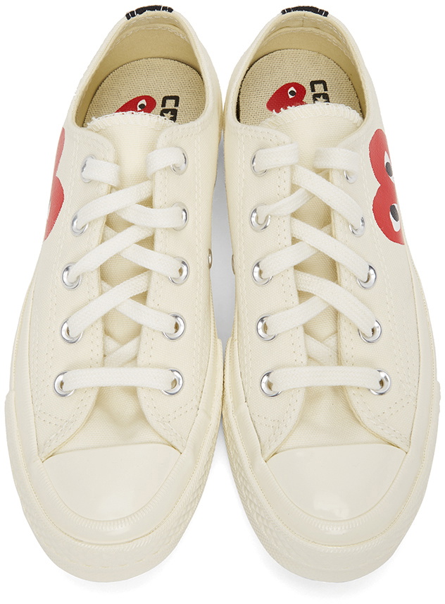 COMME des GARÇONS PLAY Off-White Converse Edition Half Heart Chuck 70 Low Sneakers