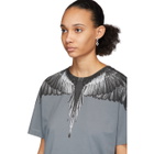 Marcelo Burlon County of Milan Grey and Black Wings T-Shirt
