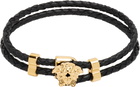 Versace 'La Medusa' Leather Bracelet