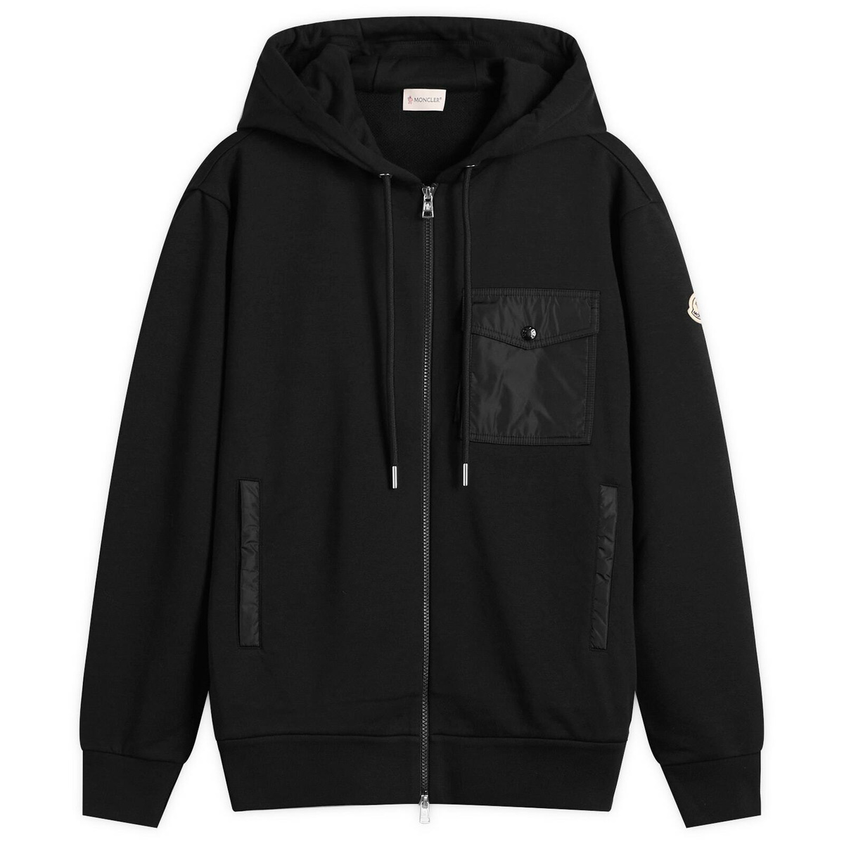 MONCLER - Heart Patch Cotton Sweatshirt Hoodie Moncler