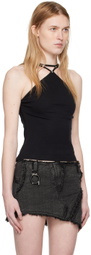 Dion Lee Black Pierced Tank Top