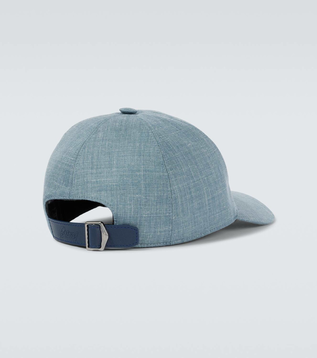 Brioni Logo silk, cashmere and linen baseball cap