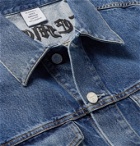 Vetements - Logo-Embroidered Denim Jacket - Blue