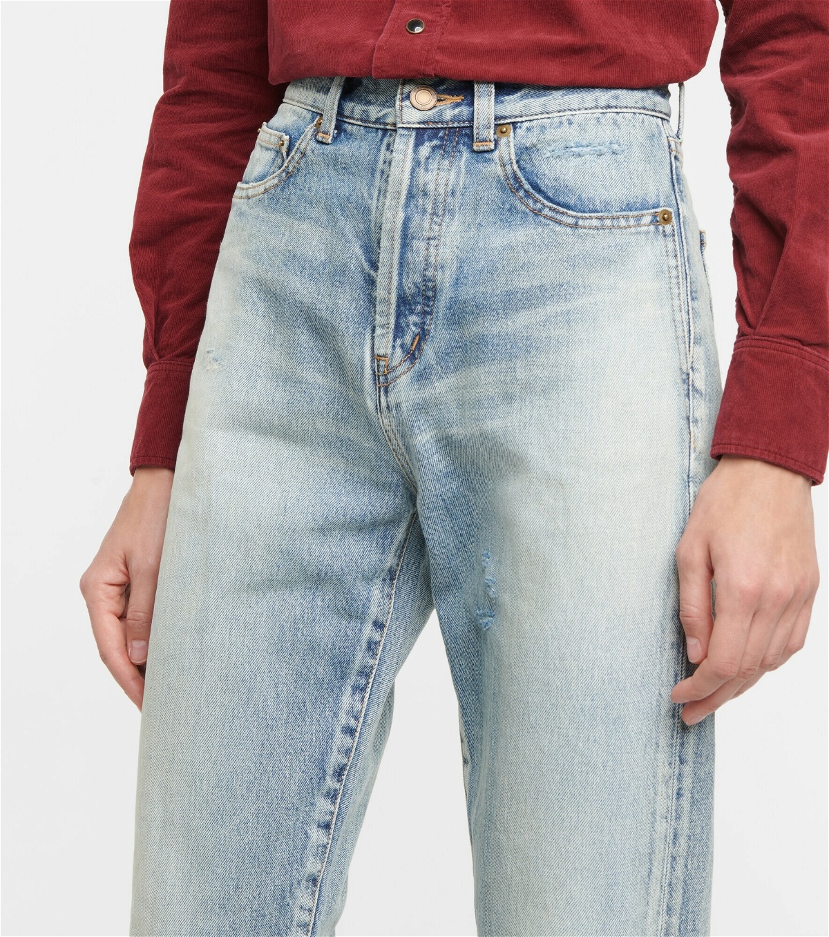 Saint Laurent - High-rise slim jeans Saint Laurent