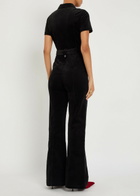 Alice + Olivia Gorgeous Corduroy Wide-leg Jumpsuit Black
