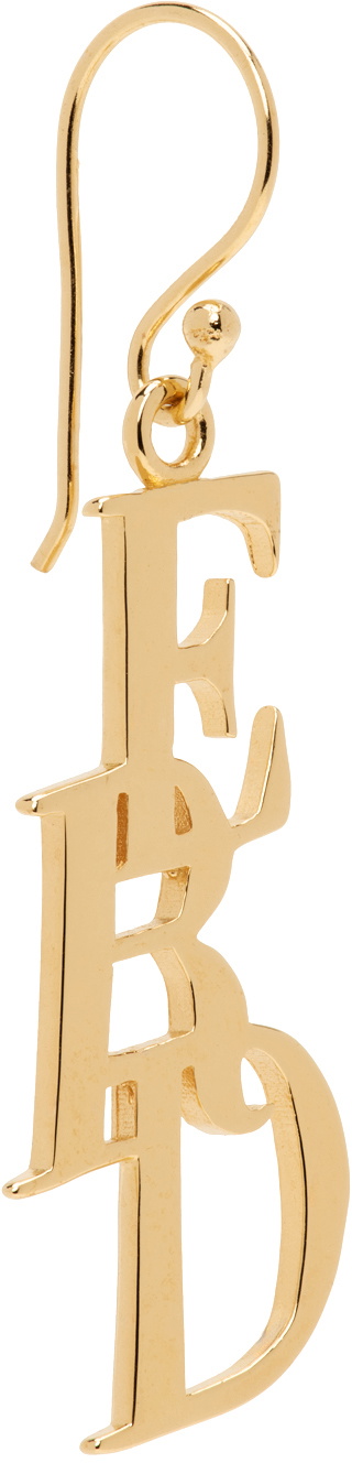 Enfants Riches Déprimés Gold Small Monogram Single Earring Enfants