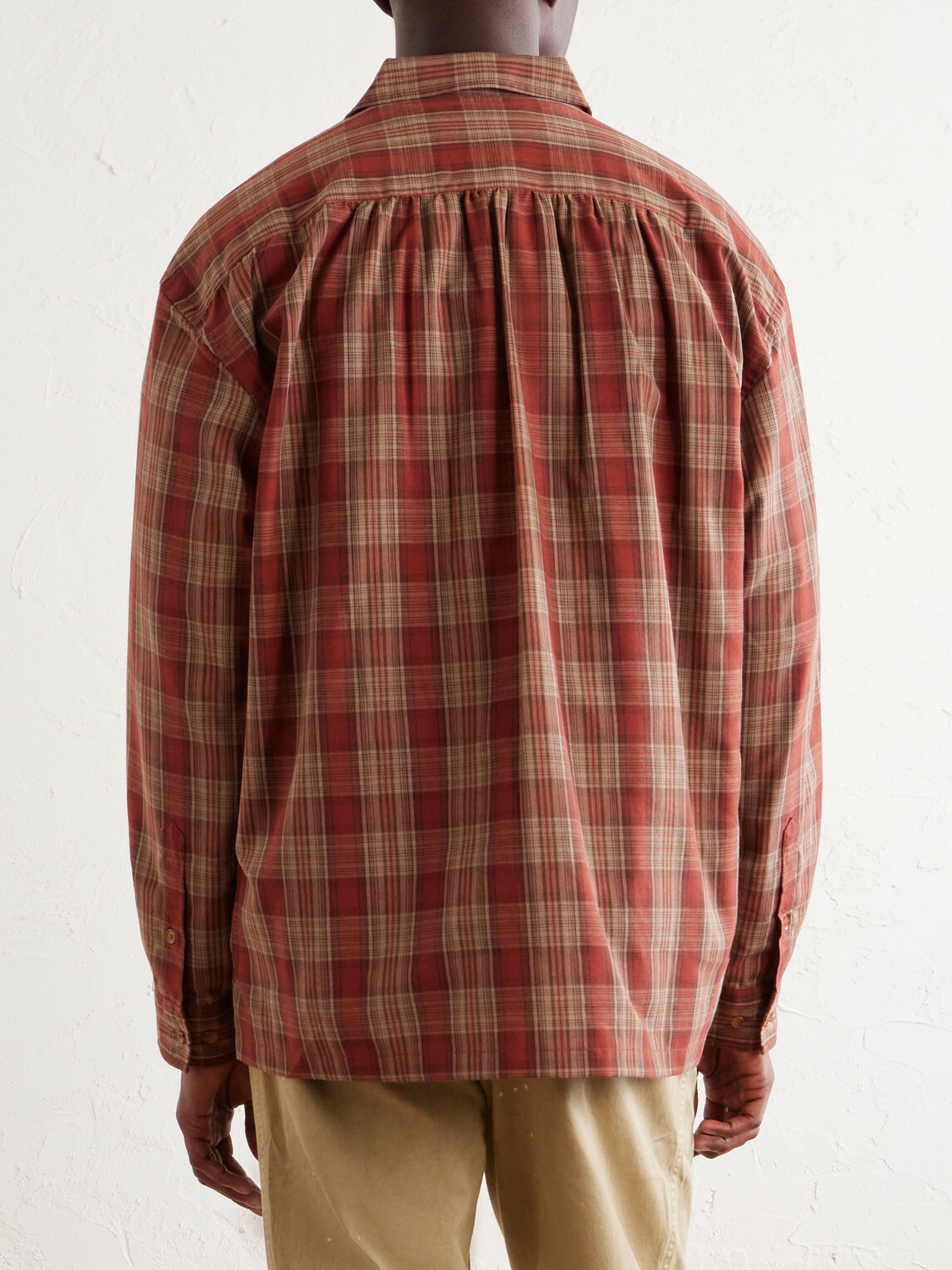FrizmWORKS - Checked Cotton Shirt - Orange