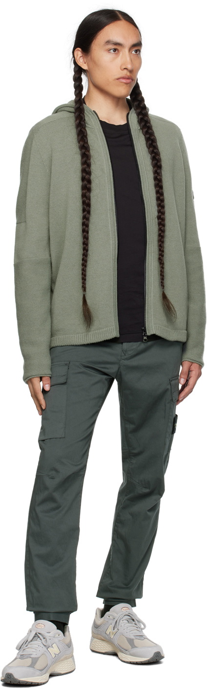 Stone Island Green Zip Hoodie