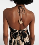 Poupette St Barth Carla floral halterneck maxi dress