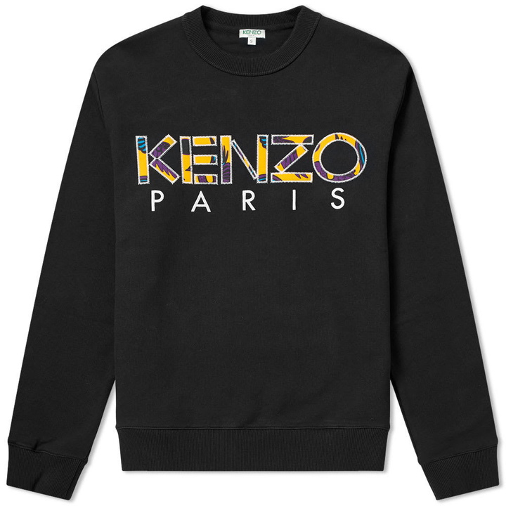 Photo: Kenzo Embroidered Paris Logo Crew Sweat Black