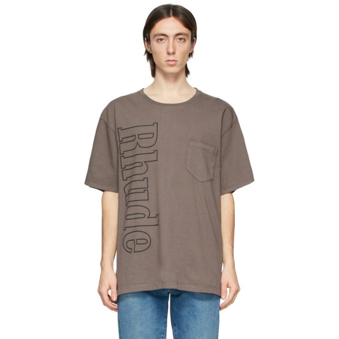 Photo: Rhude Grey Logo Pocket T-Shirt