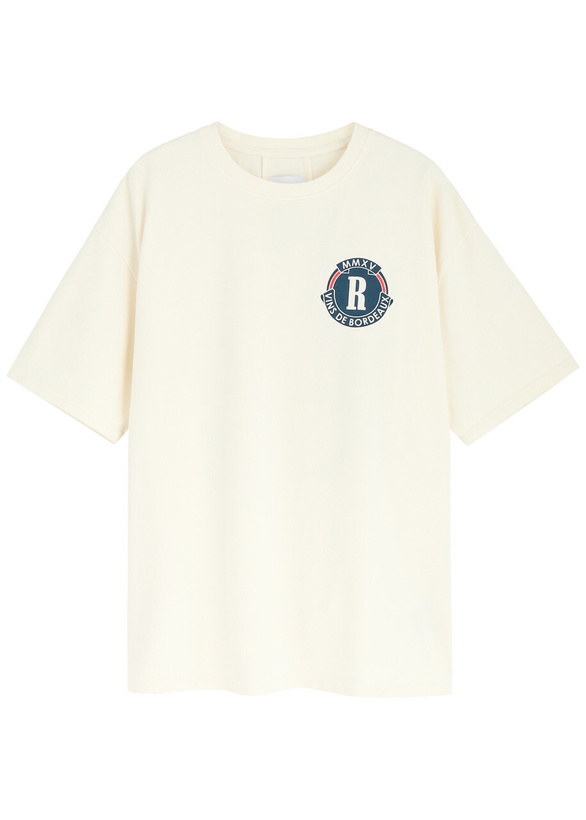 Photo: Rhude Bordeaux Printed Cotton T-shirt Cream