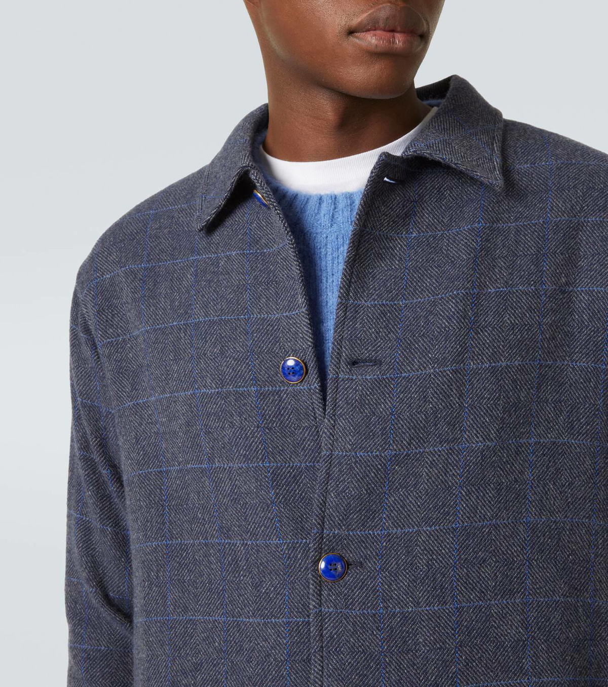 God's True Cashmere Checked cashmere overshirt