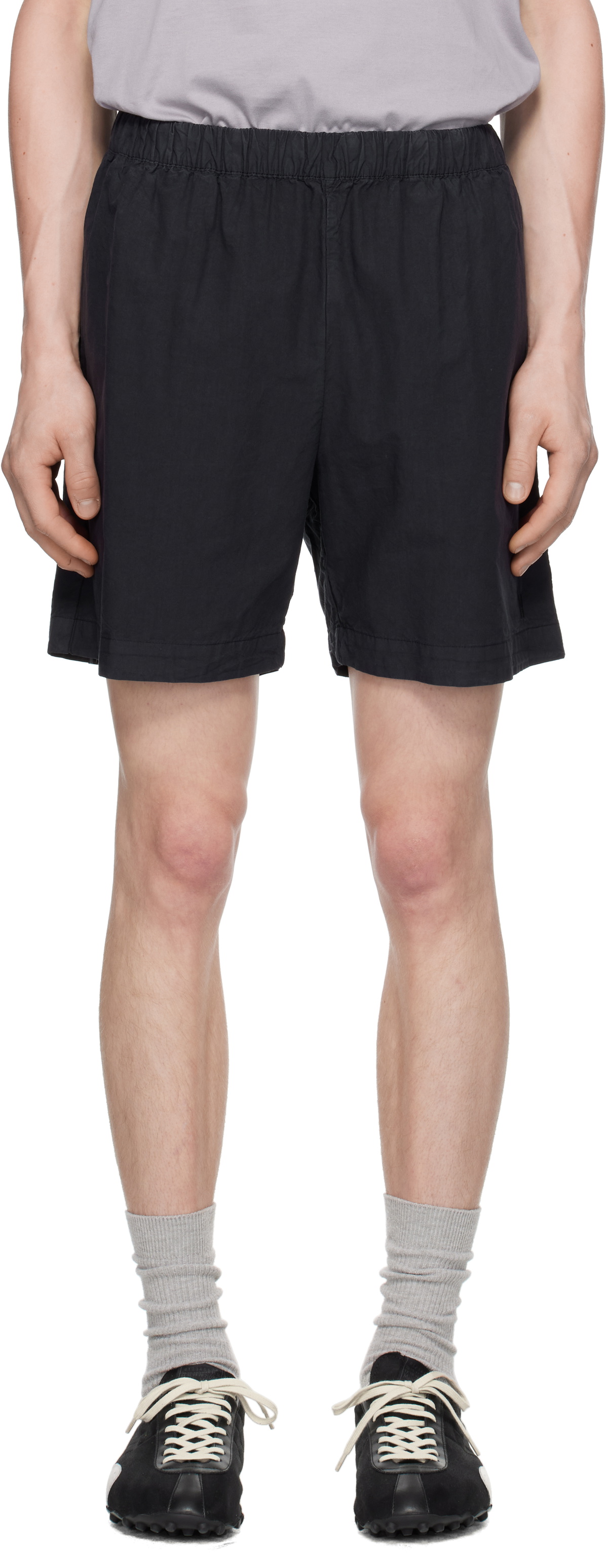 NORSE PROJECTS Navy Per Cotton Tencel Shorts