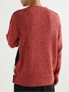 Marni - Striped Colour-Block Alpaca-Blend Sweater - Black